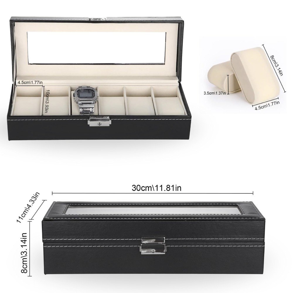 Miniatura 2 de Caja Cofre Joyero Organizador Relojes 6