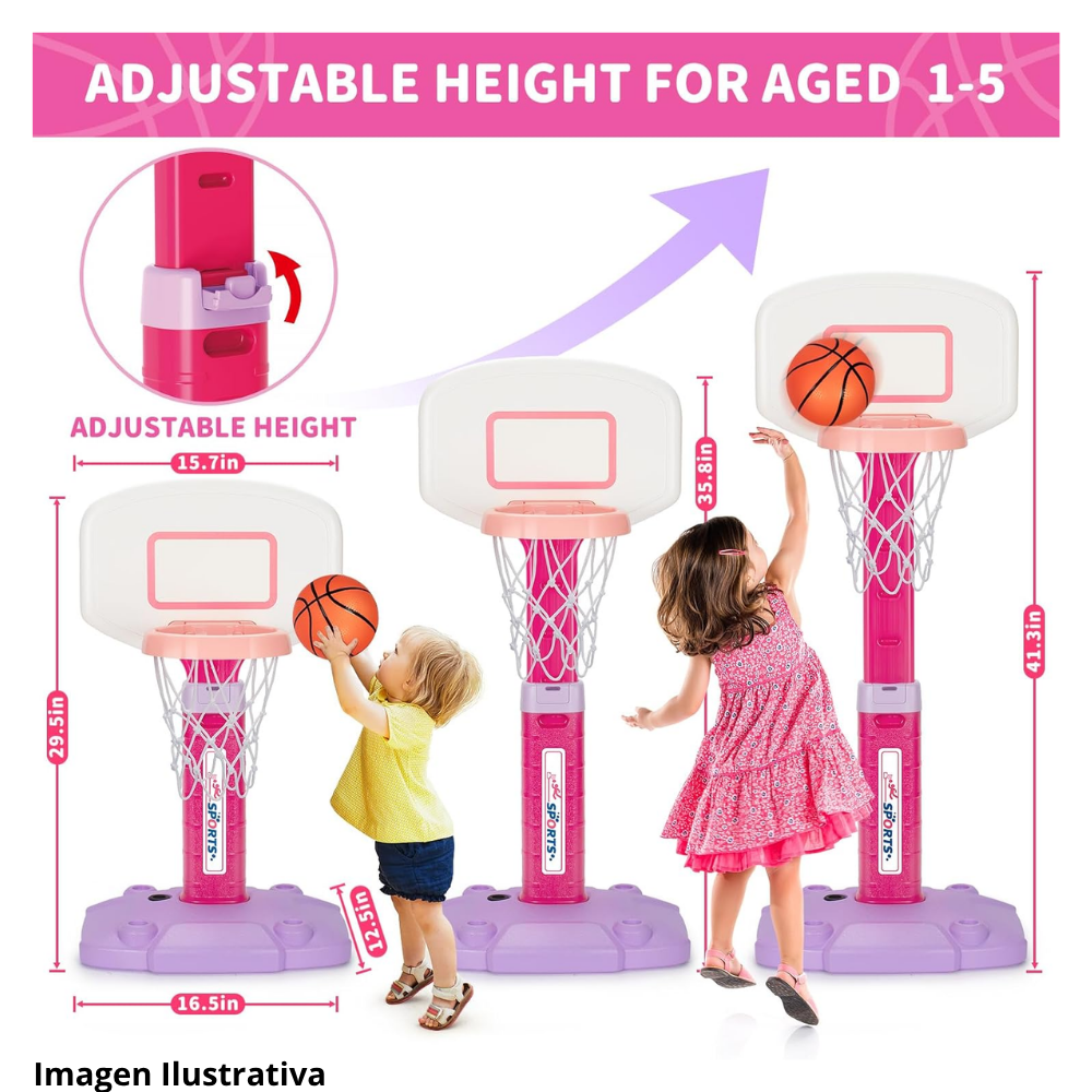 🏀 Aro de Baloncesto Infantil Ajustable con Base Perfecto para el Juego 3
