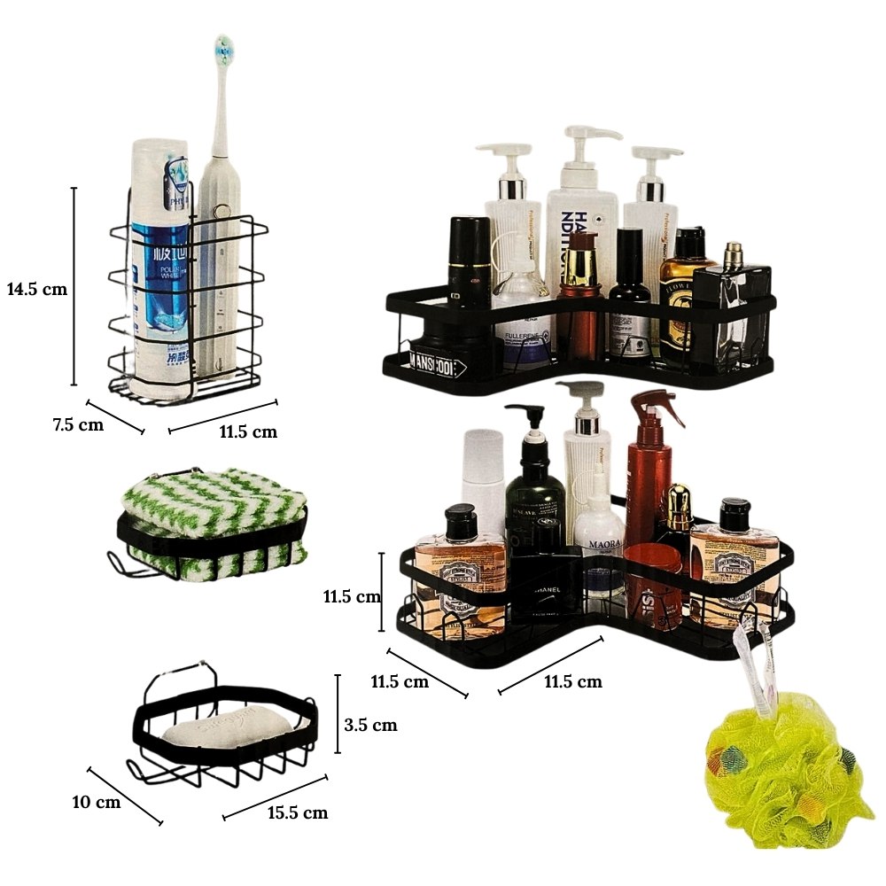 Miniatura 3 de Organizador Estante Ducha Esquinero Set5