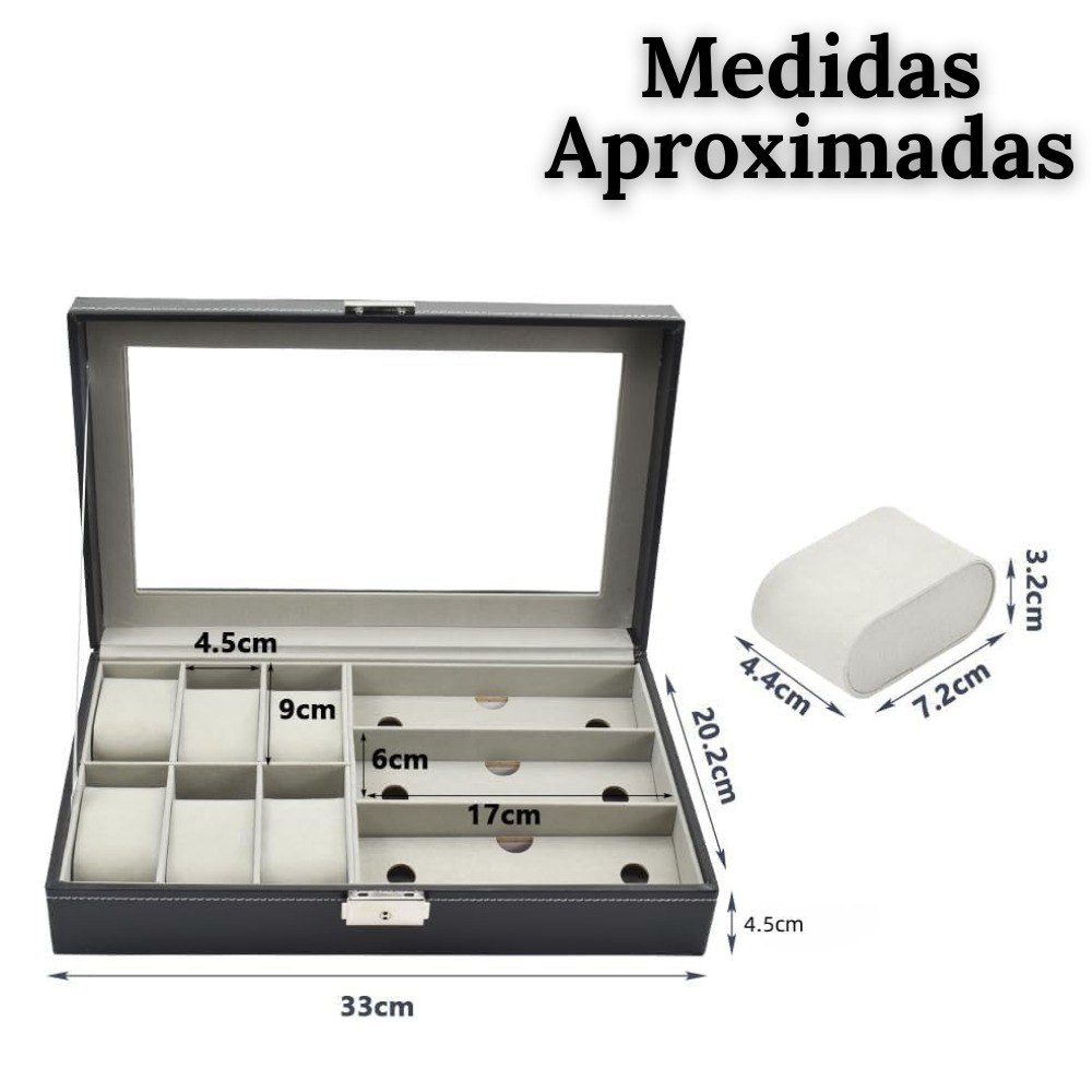 Miniatura 3 de Cofre Joyero Organizador 2 en 1 Relojes6