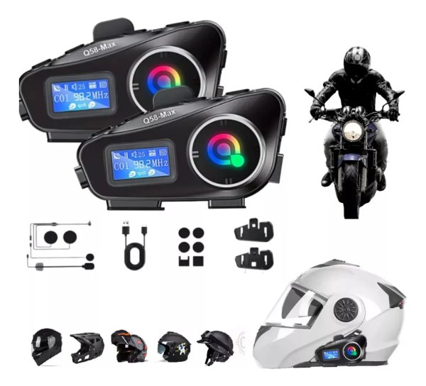 INTERCOMUNICADOR DE MOTO DOBLE Q58 MAX