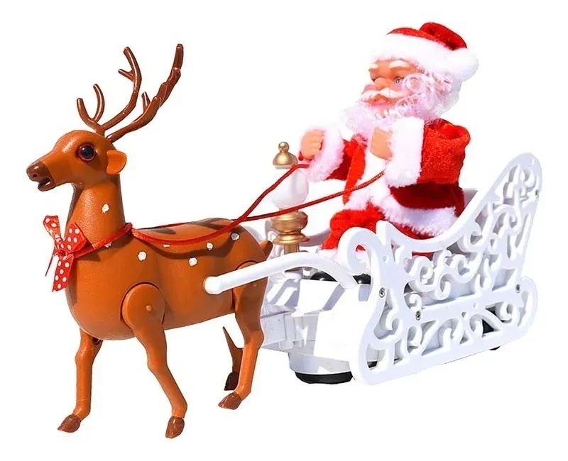 Miniatura 8 de papa noel trineo + reno