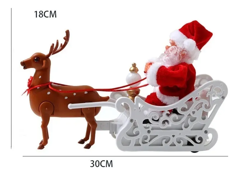 Miniatura 7 de papa noel trineo + reno