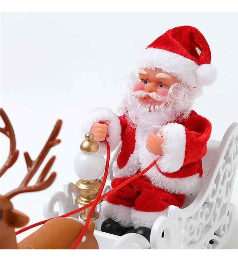 Miniatura 3 de papa noel trineo + reno