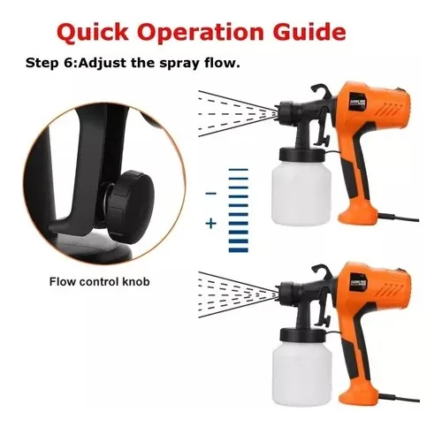 Pistola de pintura electrica tipo aeroso