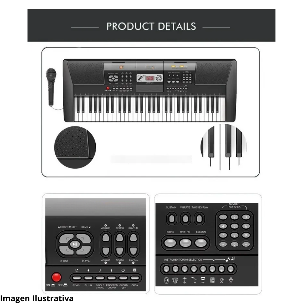🎹 Teclado Electrónico 61 Teclas: ¡Tu Primera Aventura Musical! 🎶 3