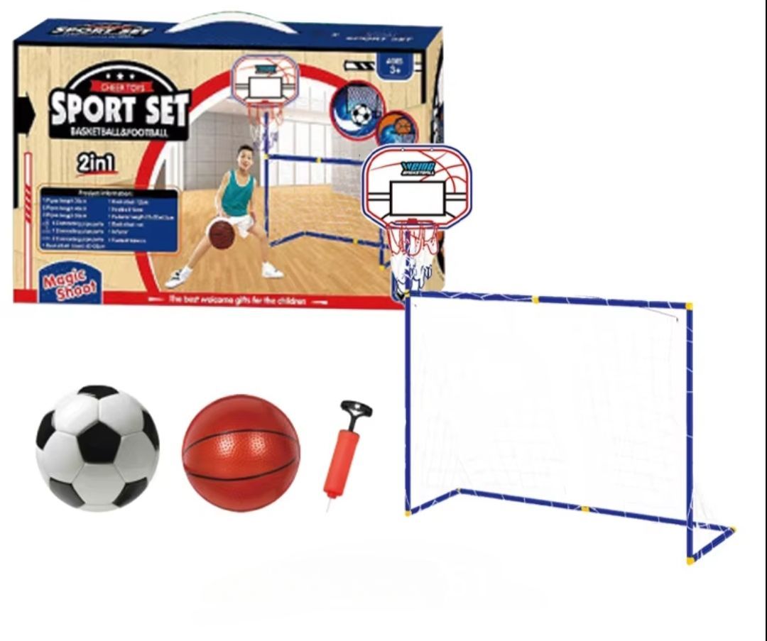 Juego 2 en 1 basket y futbol