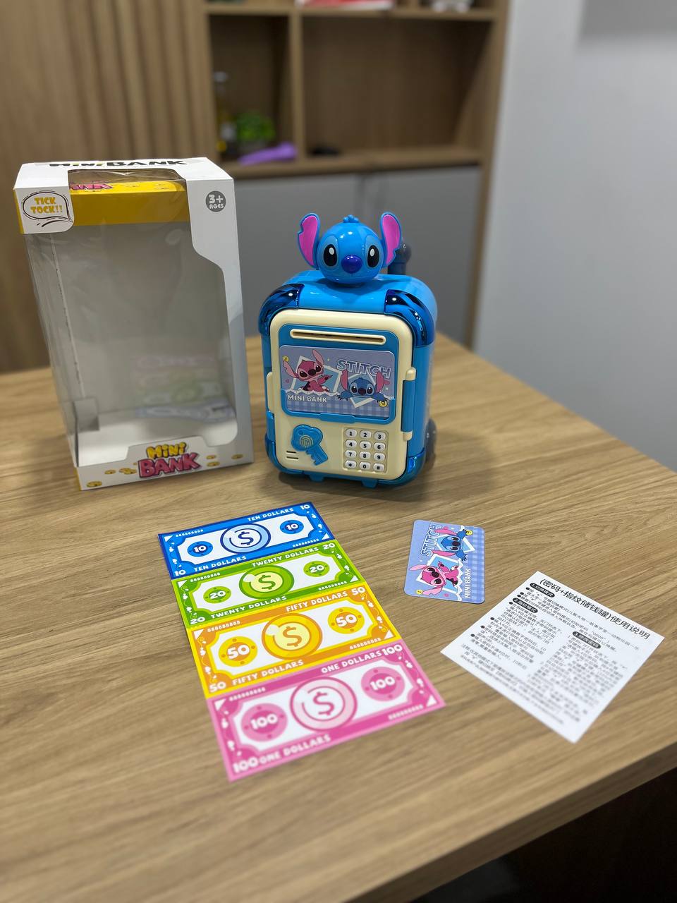 Mini Banco Alcancia Cajero Stitch