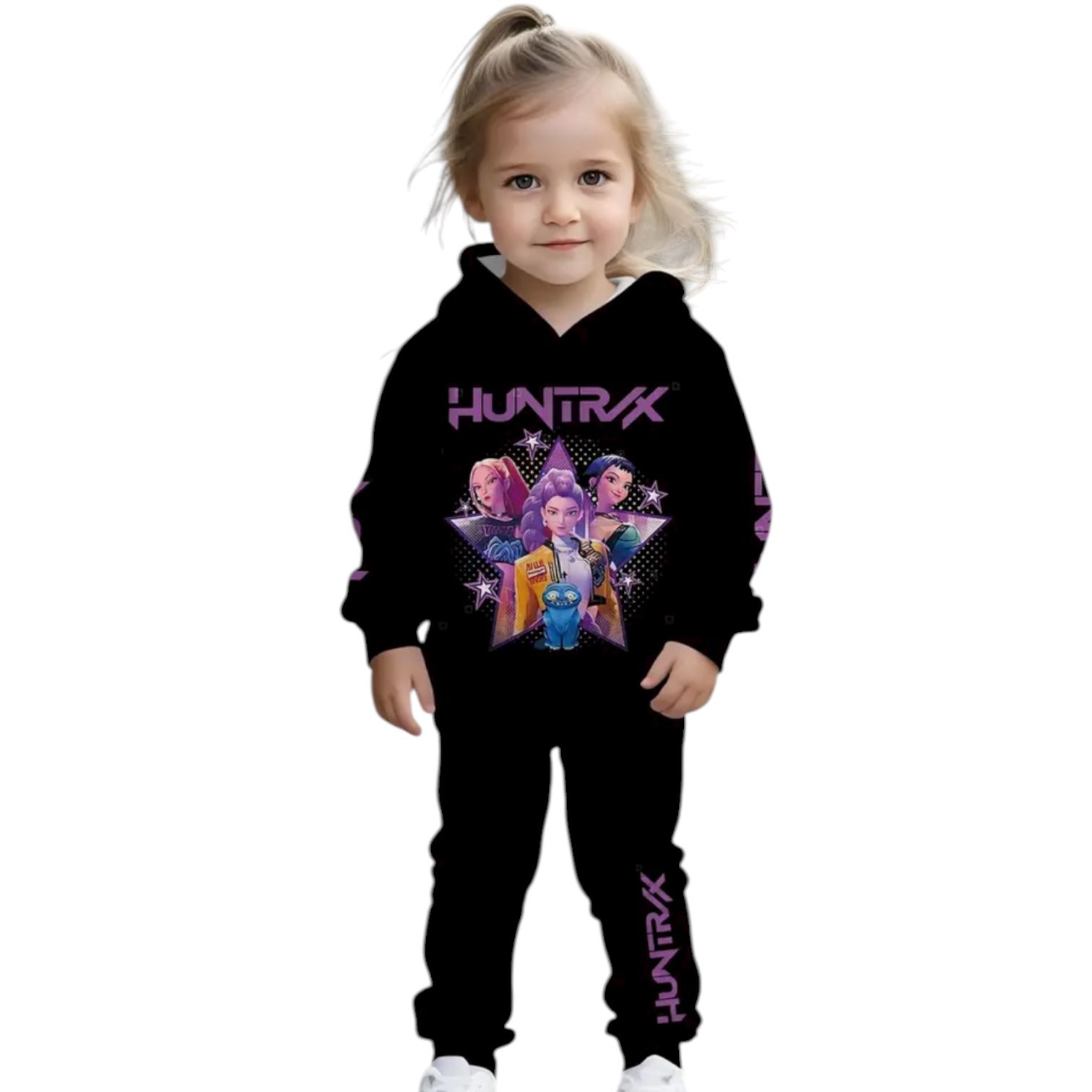 Conjunto Deportivo Niña Kpop Negr Capota - Vista 1