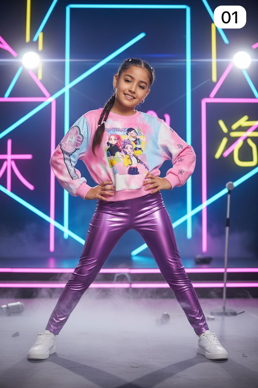 Conjunto K-POP Licra & Buzo - Vista 1