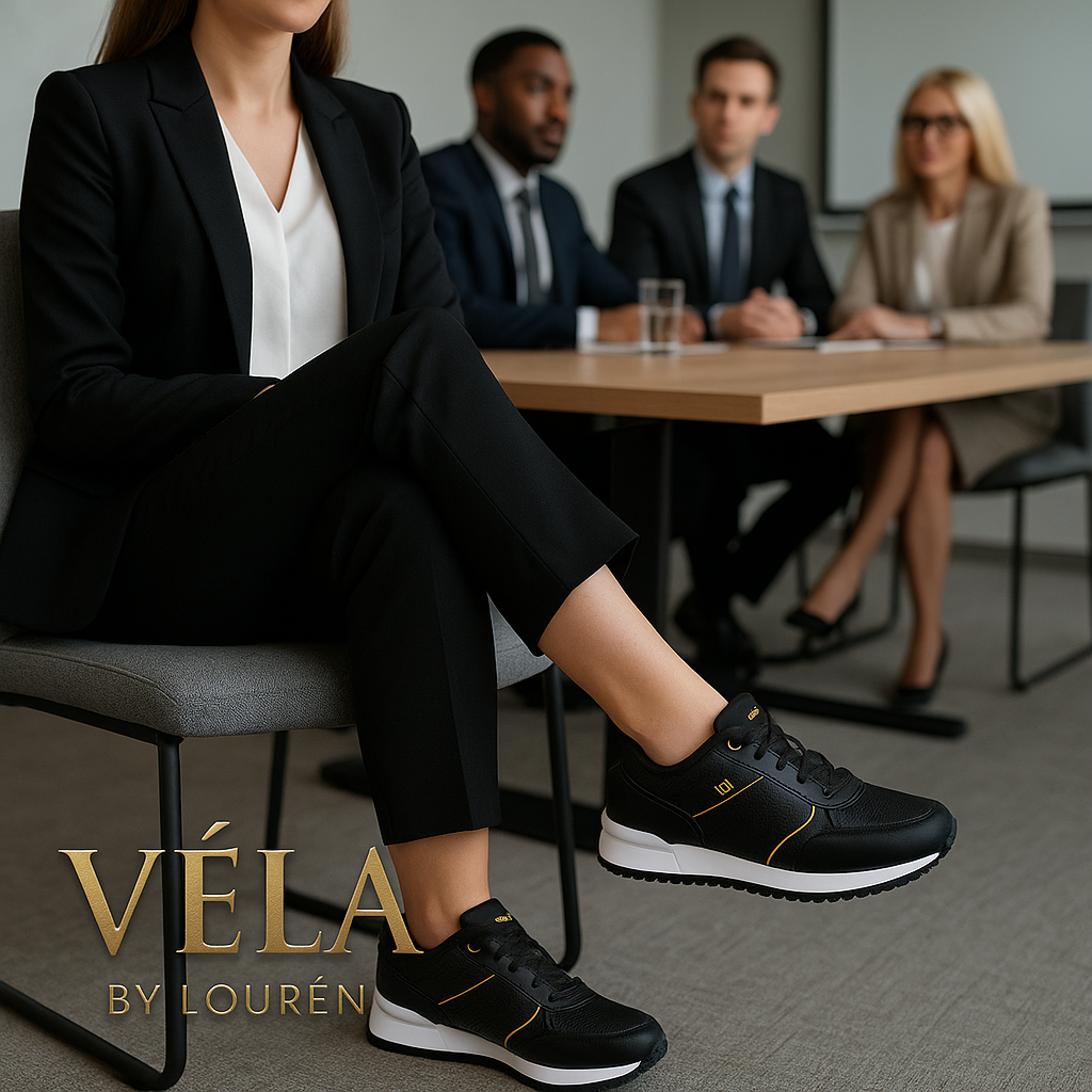 Tennis Depor Vela Neg Bta - Vista 1