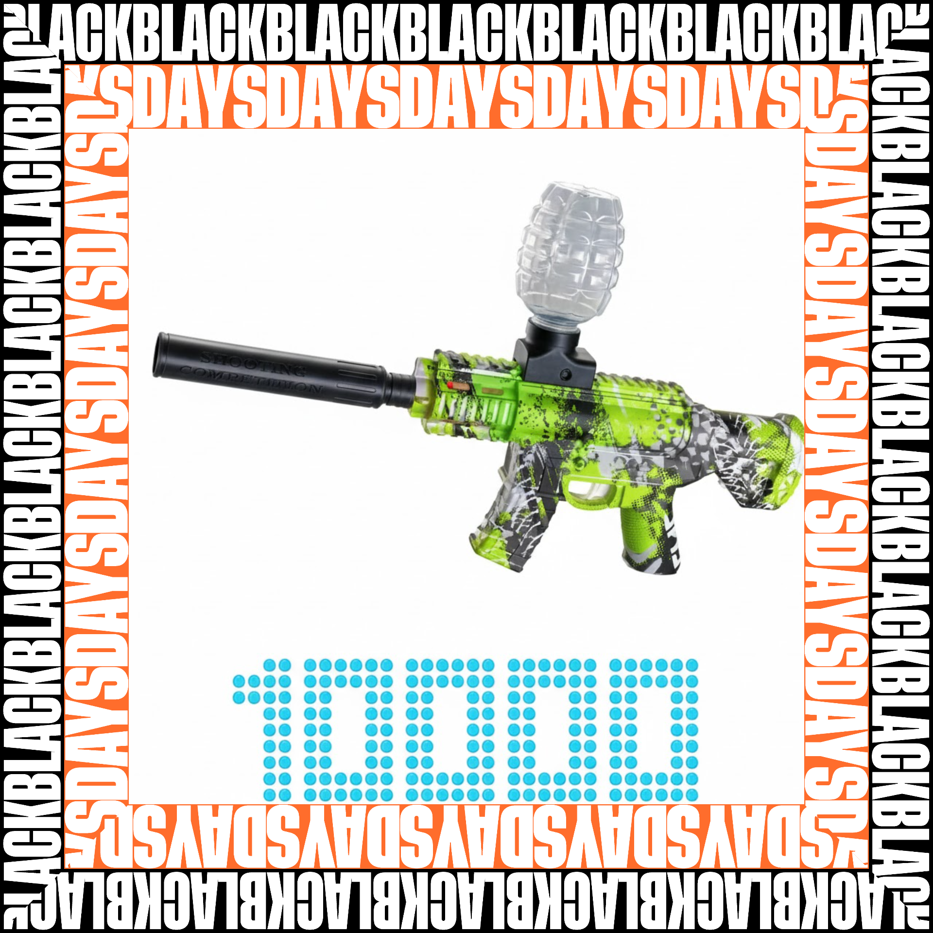 Pistola Hidrogel Recargable Black Days