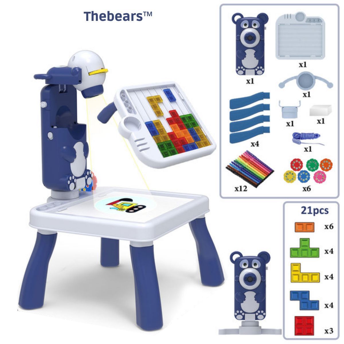 Mesa proyectora con tetrix - Vista 1