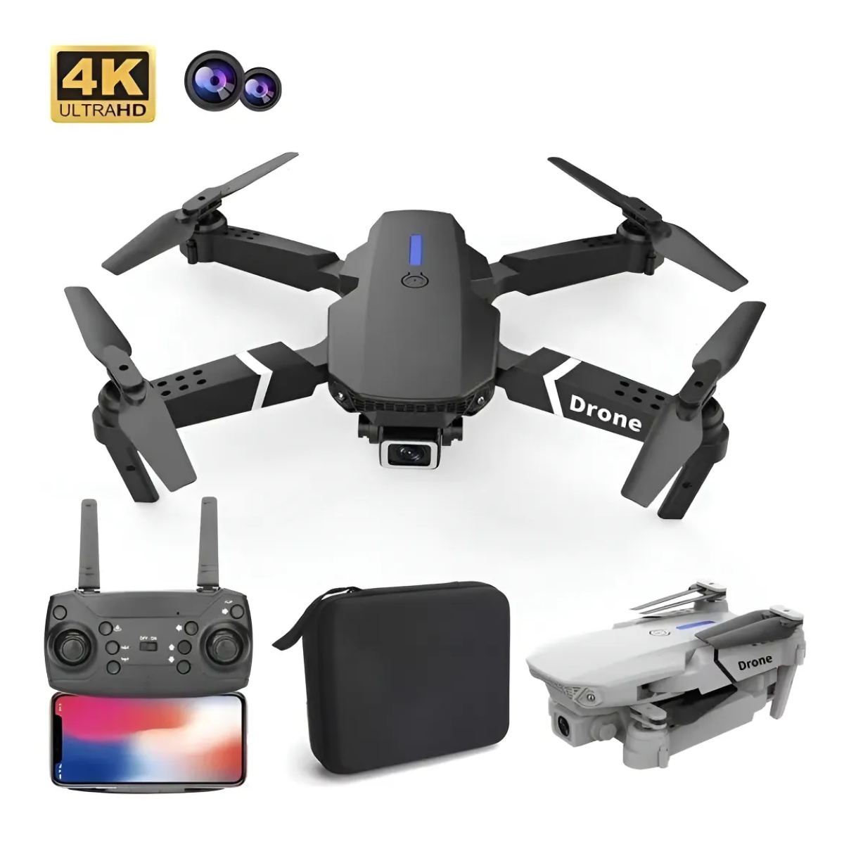 Drone Folding E88 Pro 4K Negro 2.4GHz