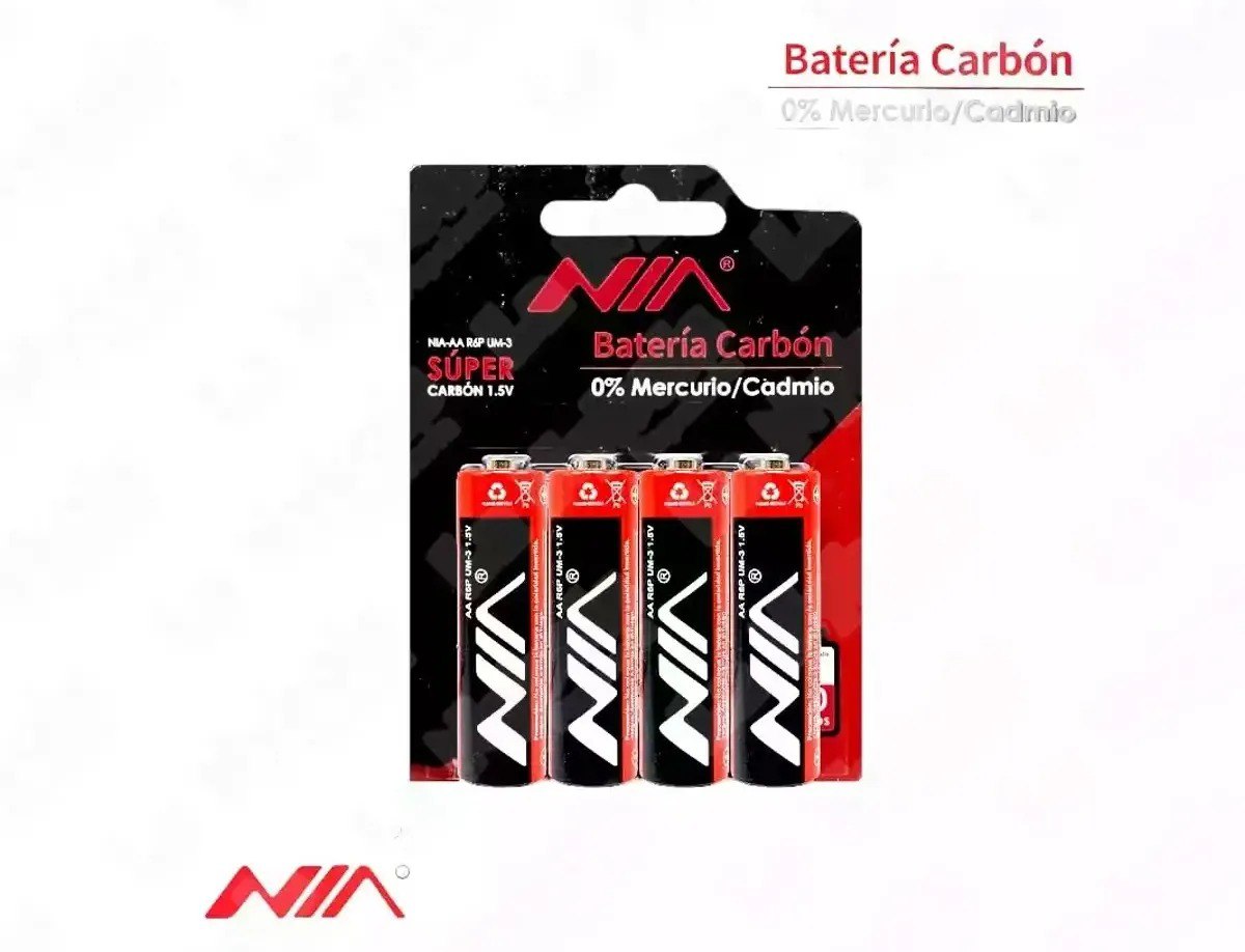 Pila Bateria Carbono Aa X4 Und Nia
