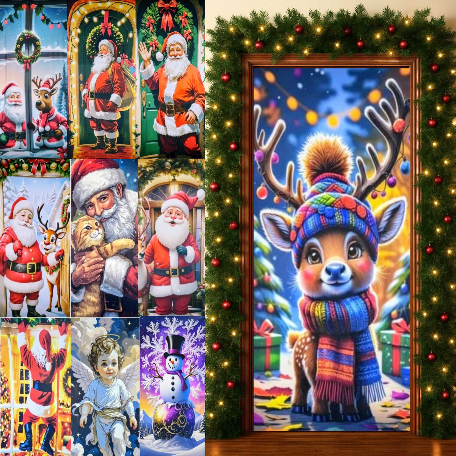 Funda Decorativa para Puerta Navideña Referencia