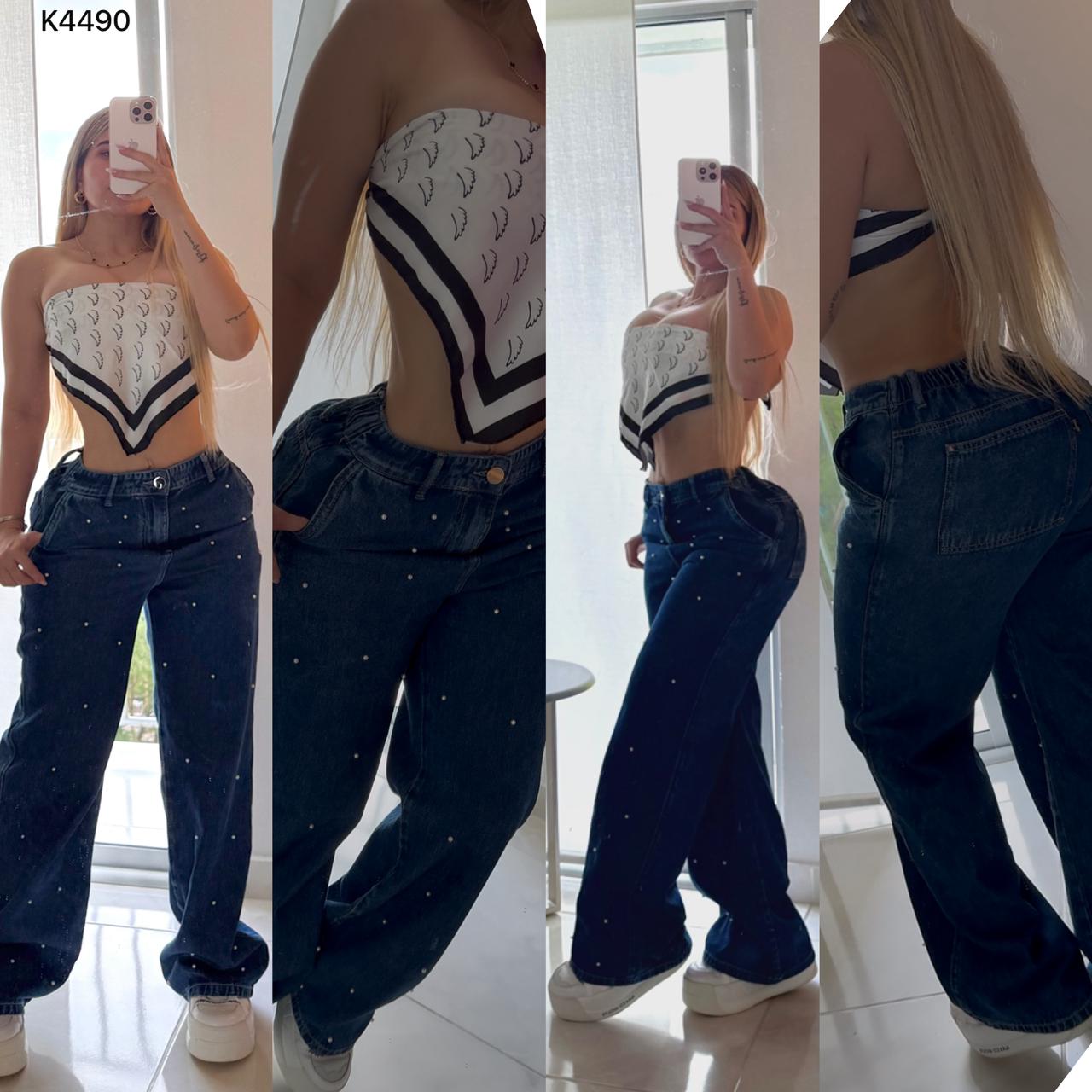 MOM FLAT CON PERLAS TELA RIGIDA K4490 - Vista 1