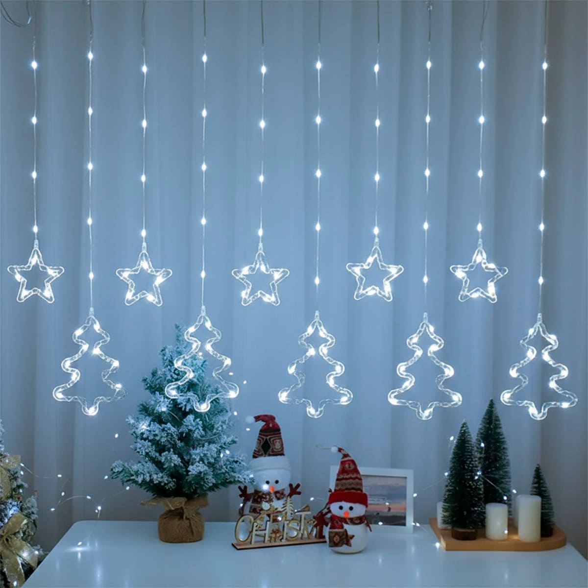 Miniatura 3 de Cortina Estrellas y Arboles 3 M AL-060 - Color: Calido