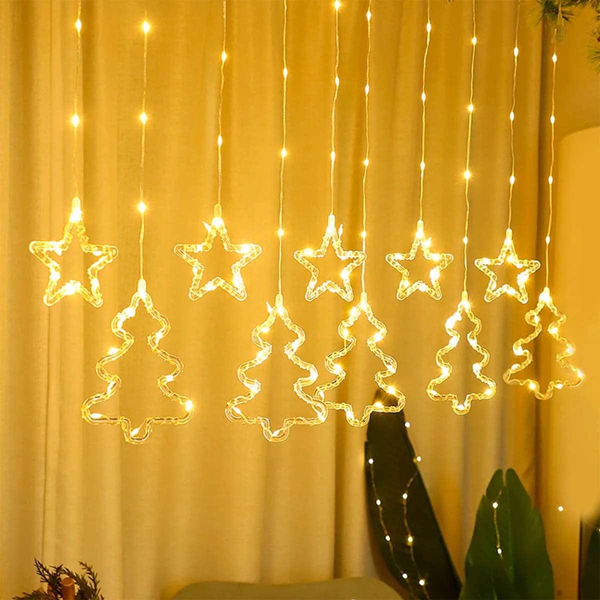 Miniatura 2 de Cortina Estrellas y Arboles 3 M AL-060 - Color: Calido