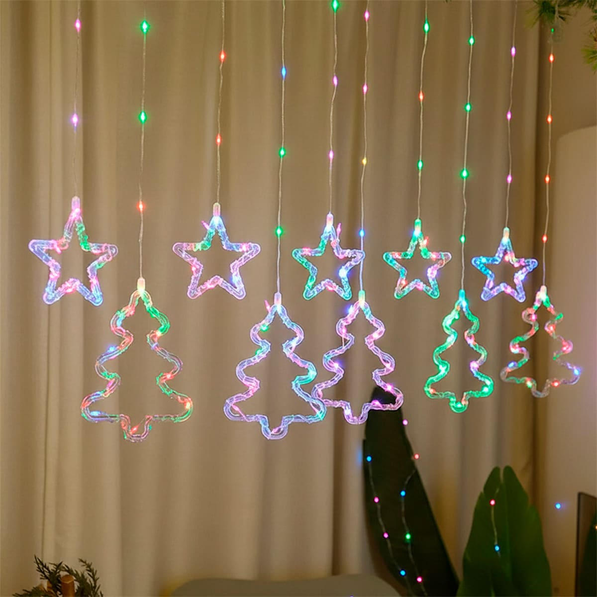 Miniatura 5 de Cortina Estrellas y Arboles 3 M AL-060 - Color: Calido