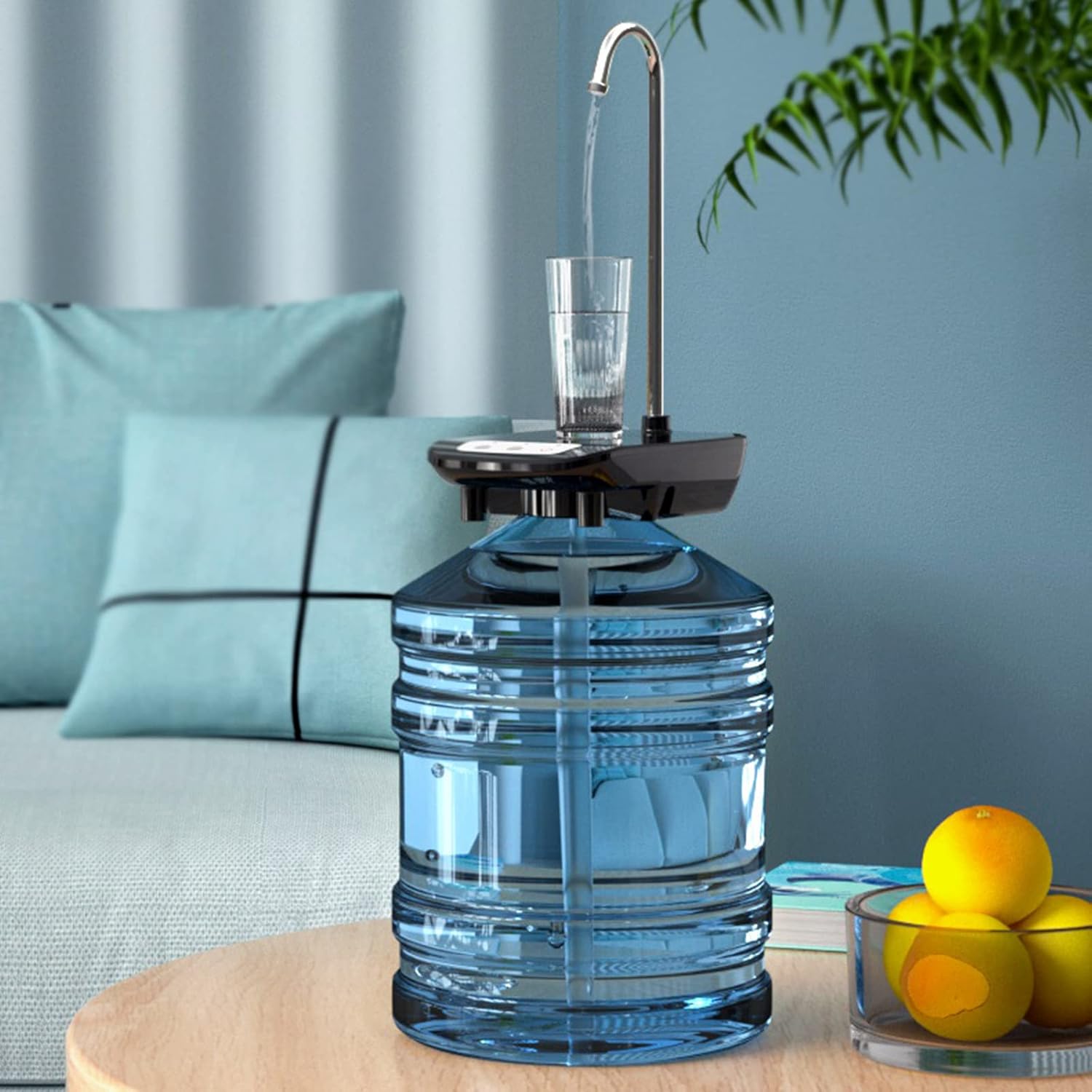 Dispensador de agua con posa vasos