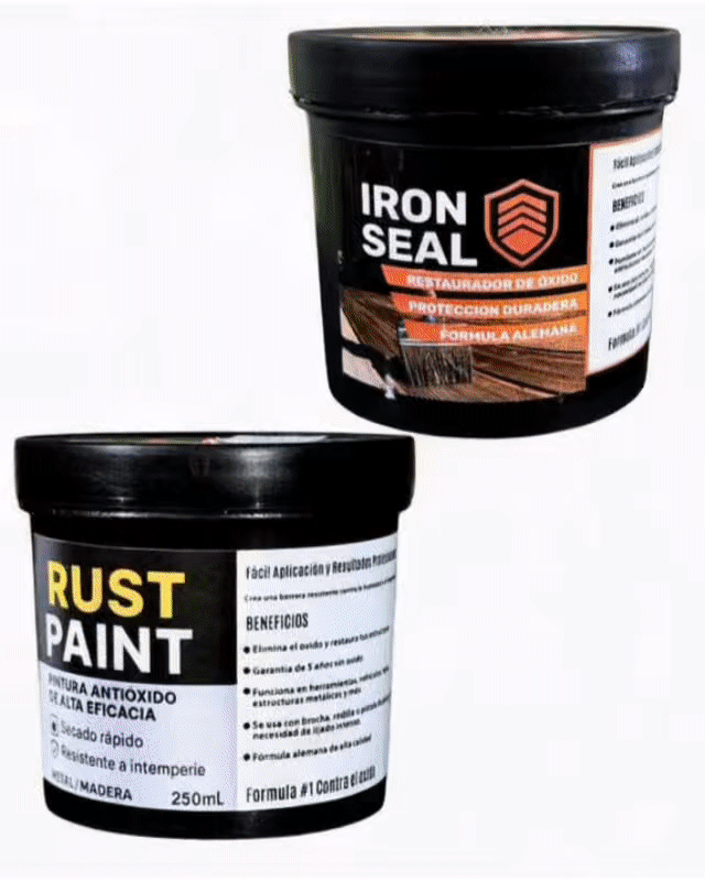Miniatura 2 de 1 iron seal 250mL + 1 rust paint 250mL - COLOR: NEGRO