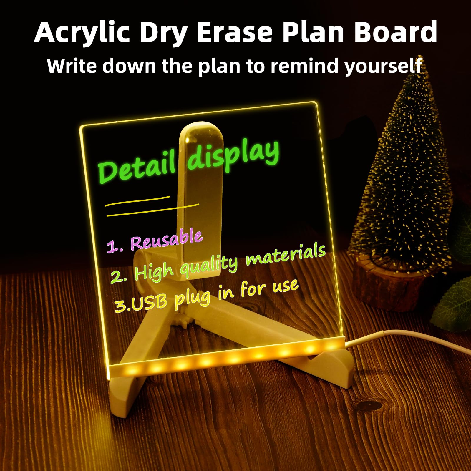 Tablero de Dibujo Acrílico con Luz LED