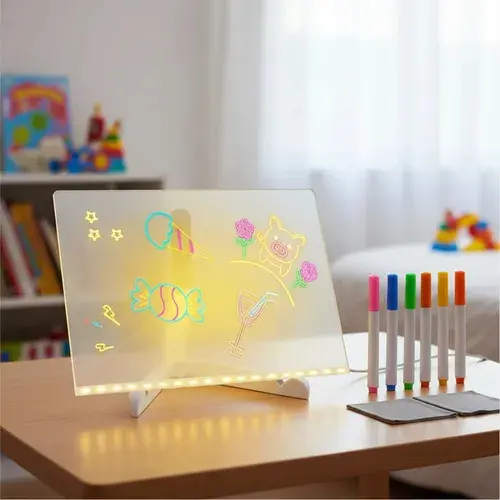 Tablero de Dibujo Acrílico con Luz LED