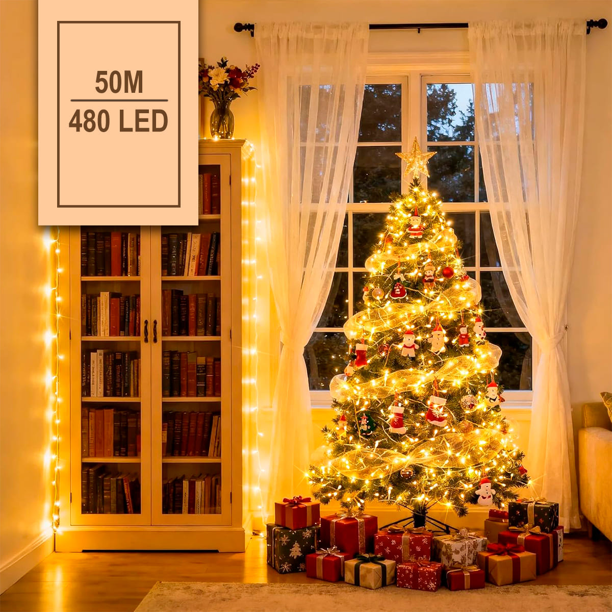 Luz Lineal Navideña 50M 480 LED 1510A - Vista 1