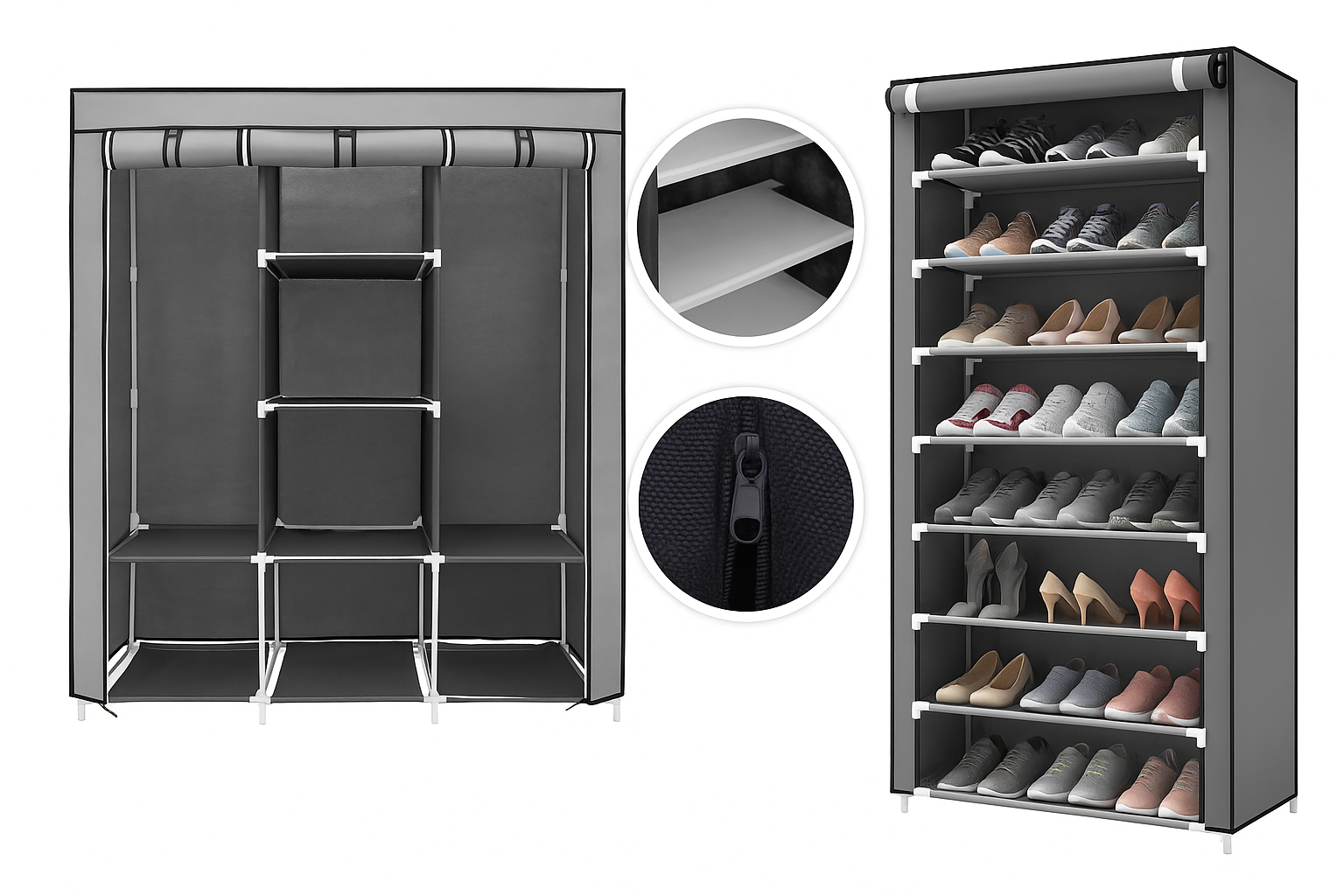 Miniatura 3 de Combo Armario 3w cuerpos+zapatero 9nivel