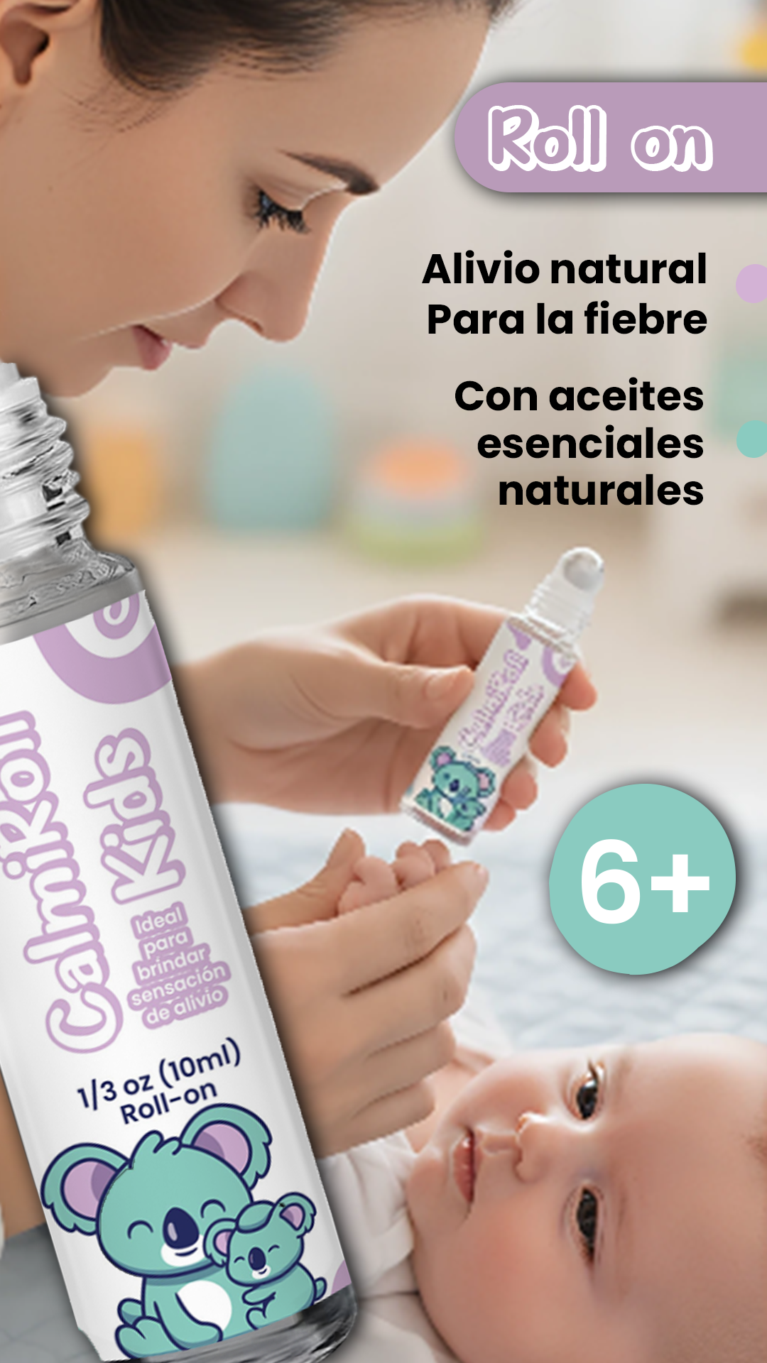 Vista 3 de Calmiroll Alivia la fiebre KIDS