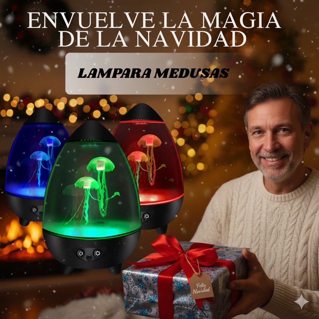 Lámpara con Medusas Flotantes