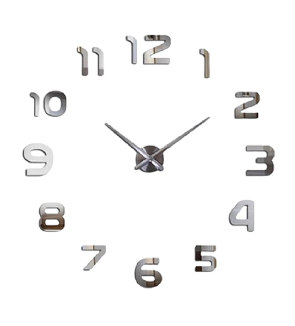 RELOJ DE PARED MEDIANO PLATEADO