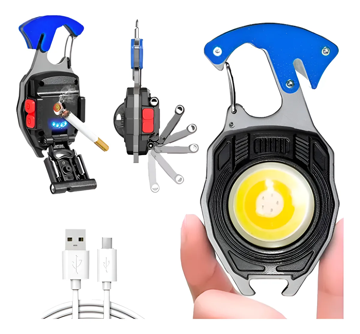 LINTERNA COB 9 EN 1 LLAVERO W5147