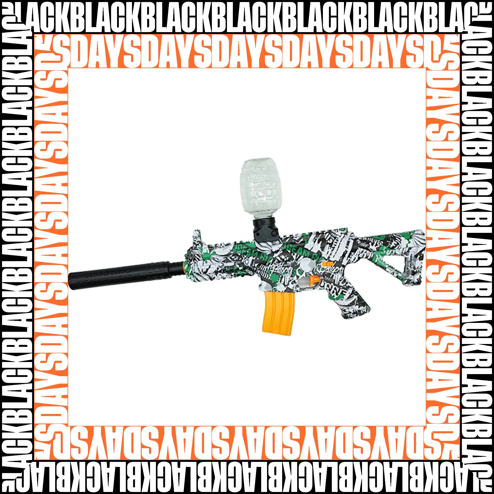 Juguete Lanzador Hidrogel M416 Black Day