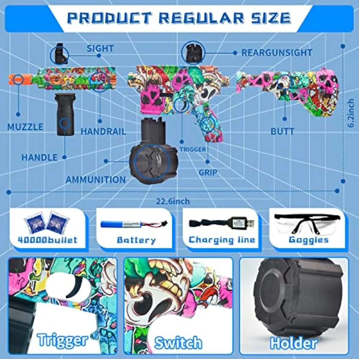 🚀 Pistola Gel Automática M416 Black Days - ¡Diversión sin fin! 2