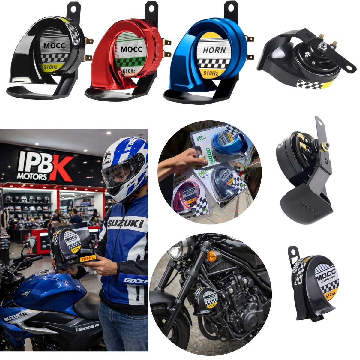 Pito corneta bocina 12v moto universal - Vista 1