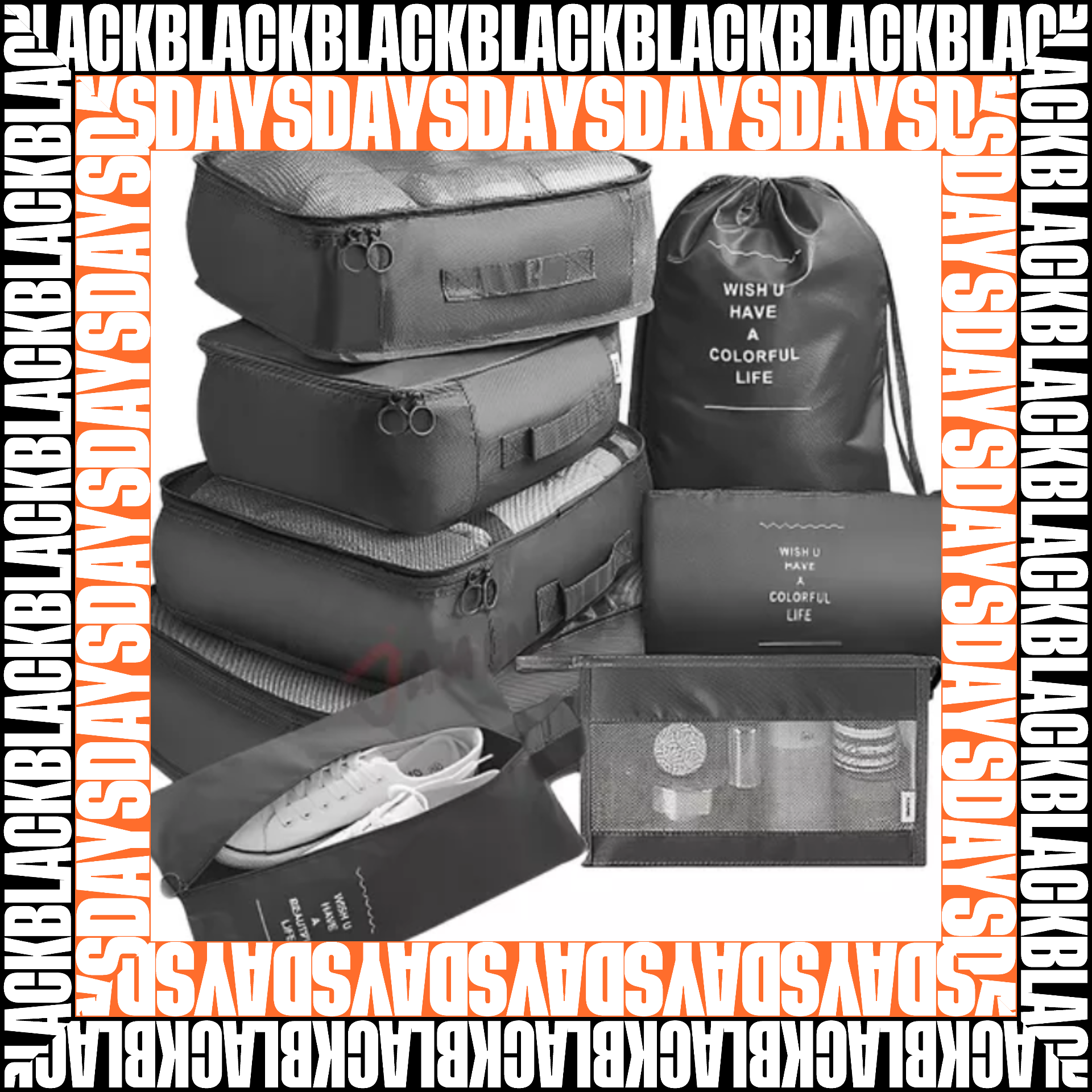 Bolsas organizadoras de viaje x 8 unidad - Vista 1