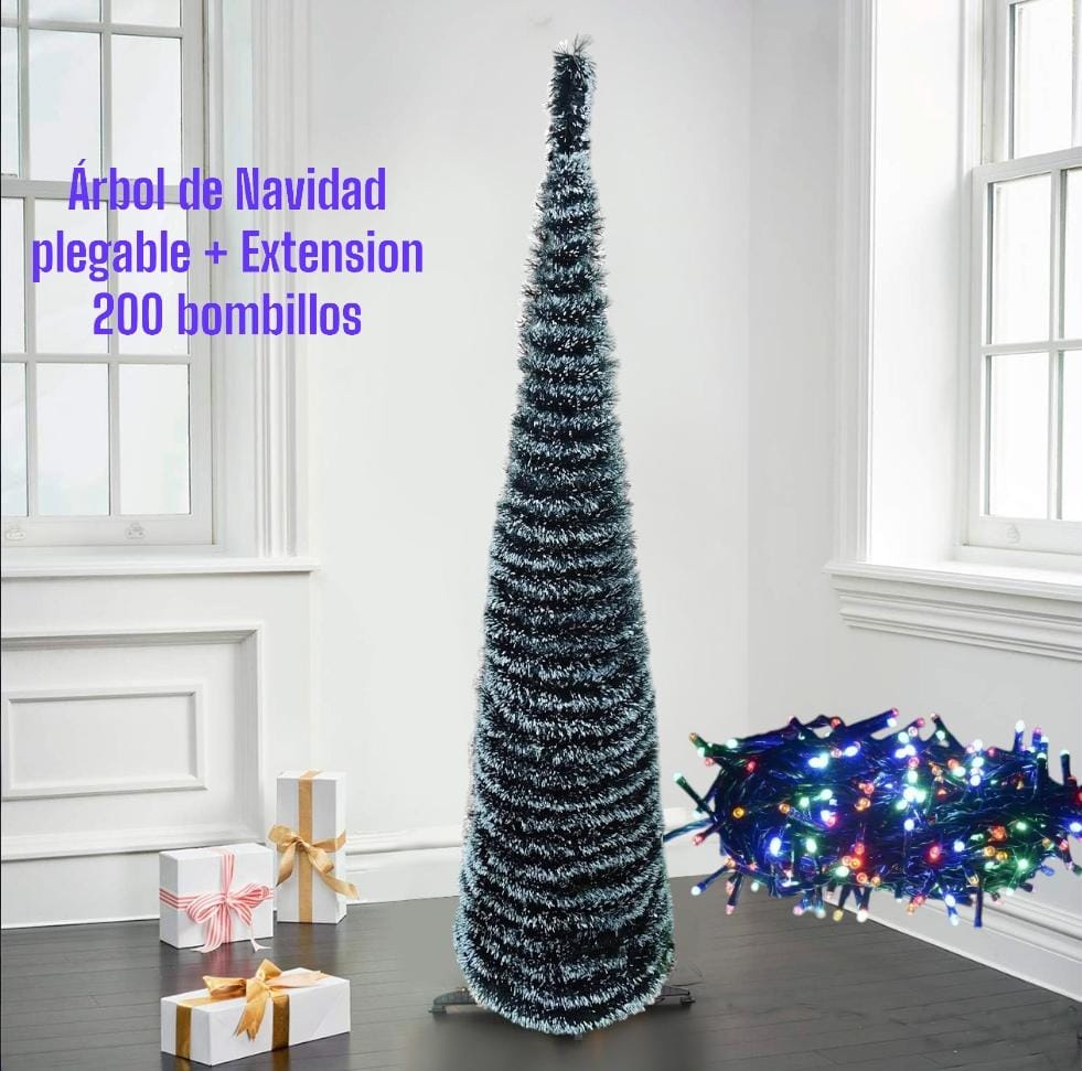 Arbol De Navidad Plegable Luces 1 m apro