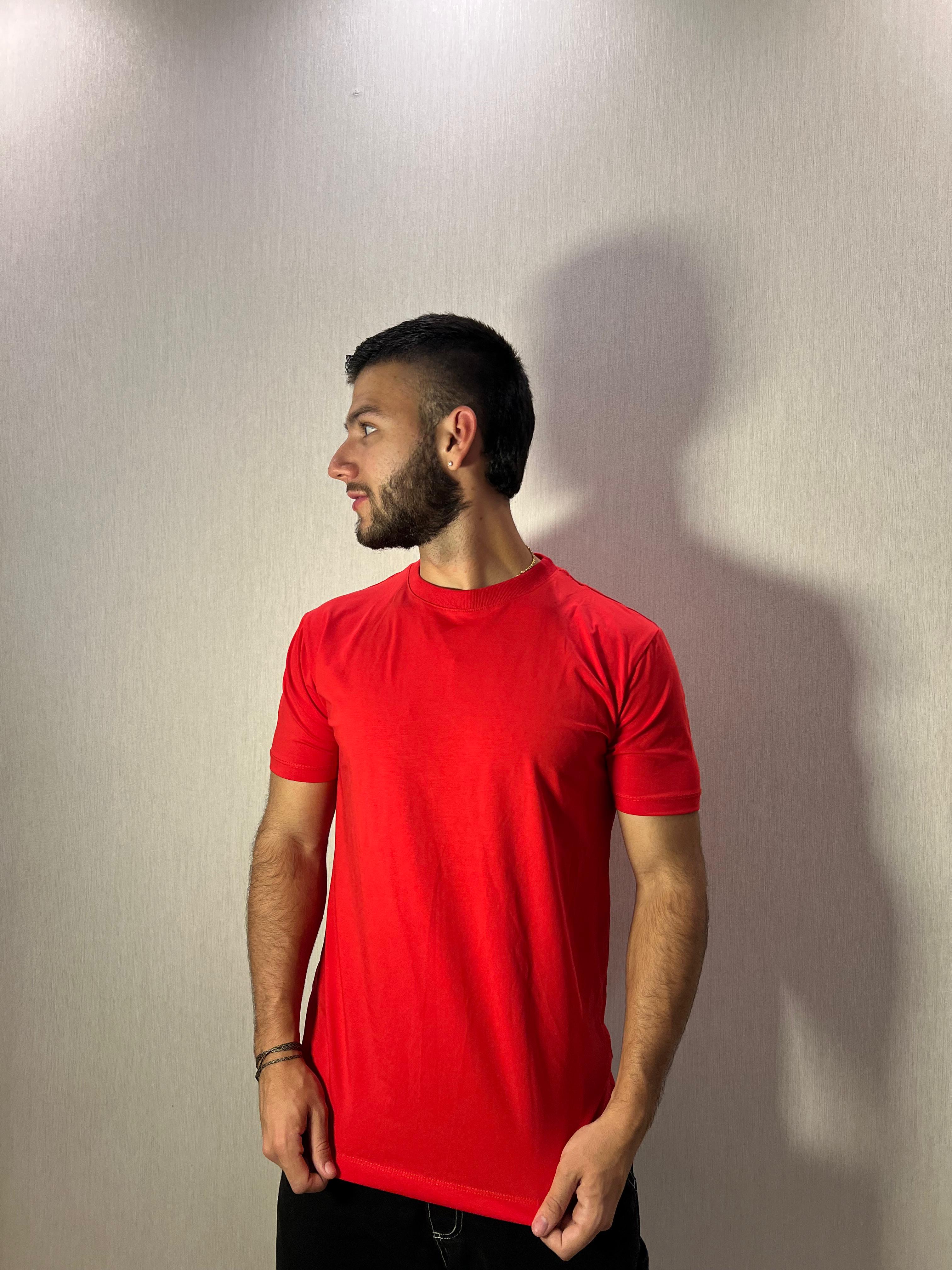 Combo 6 camisetas tela fria cuello rib - Vista 1