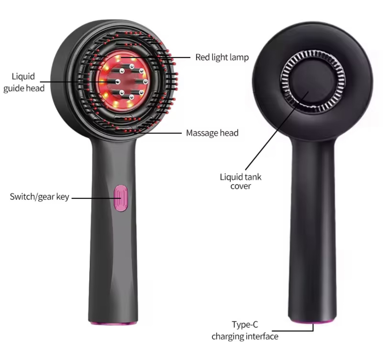 Vista 3 de Cepillo Masageador capilar