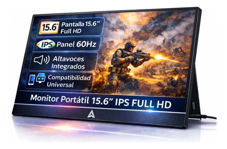 Monitor lcd 15.6" full hd hdmi parlante