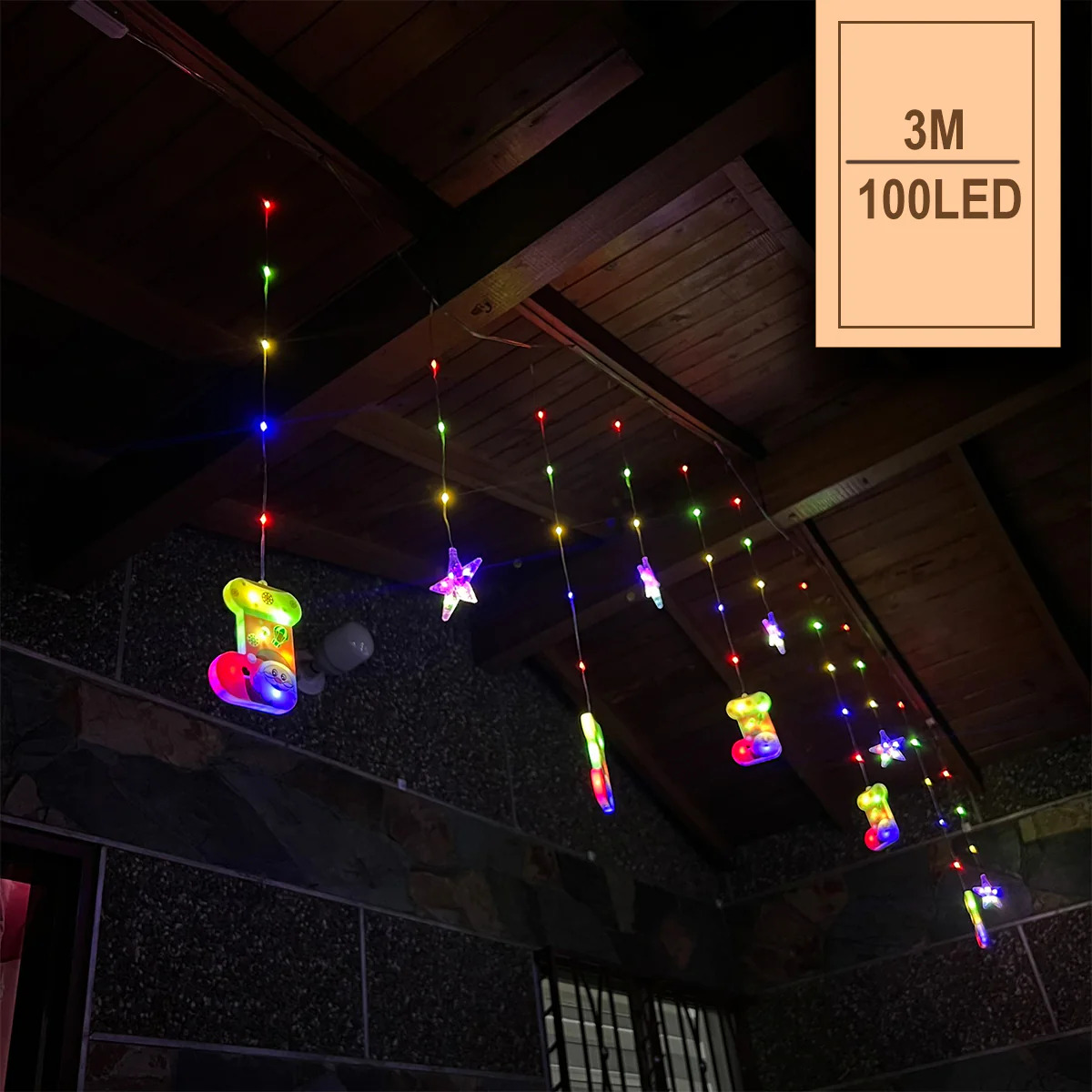 Cascada LED 3M Figuras Navideñas S4028TC