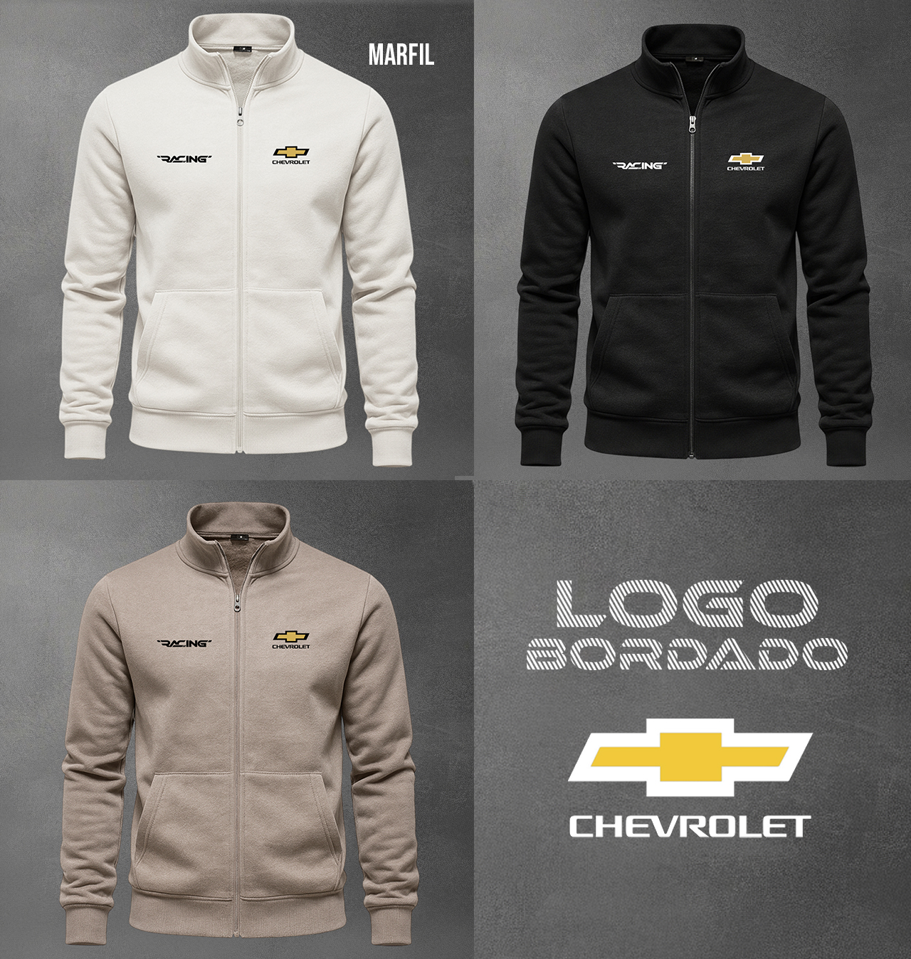 BUZO CUELLO ALTO CARRO CHEVROLET BORDADO - Vista 1