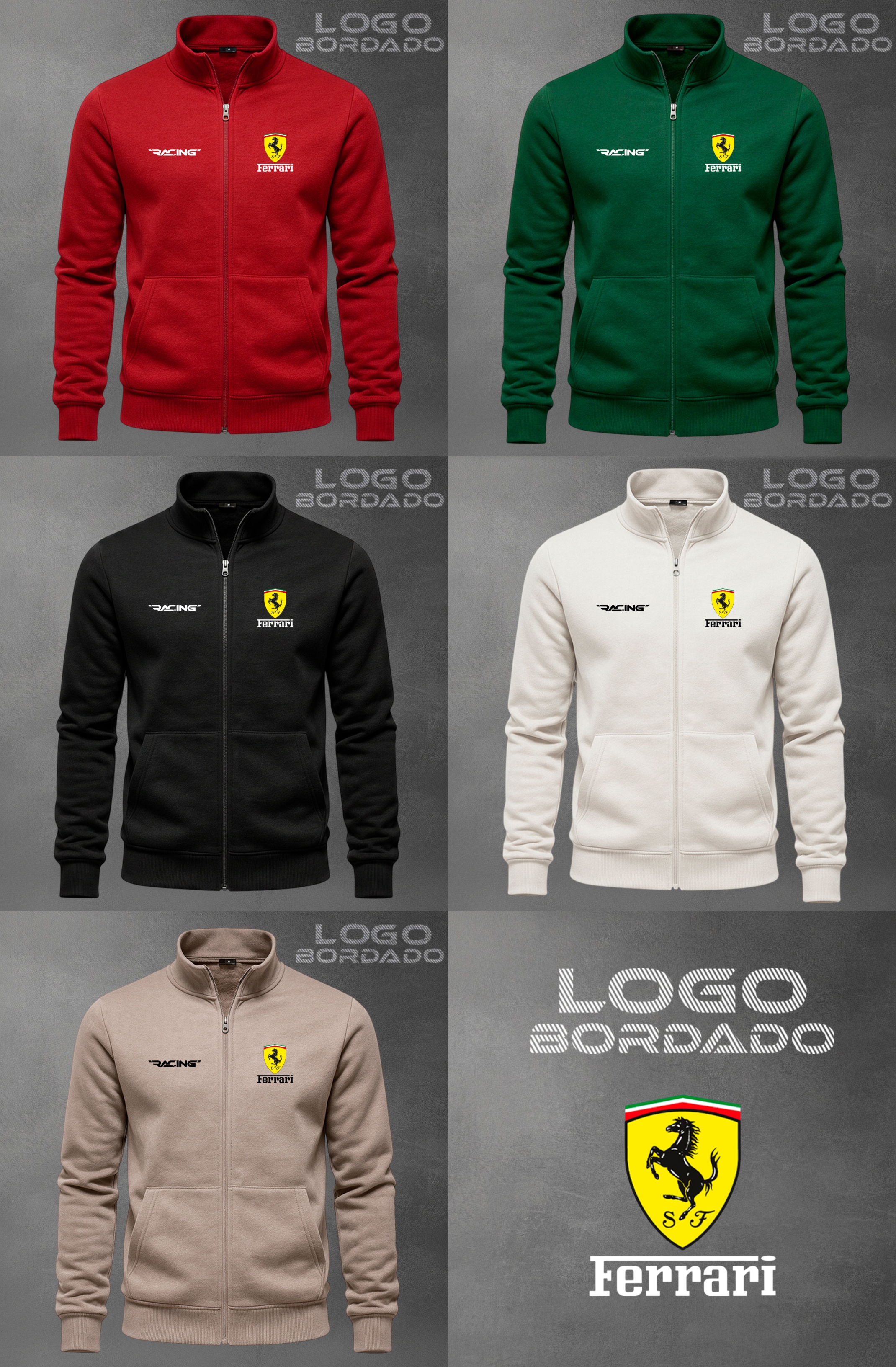 BUZO CUELLO ALTO CARRO FERRARI BORDADO - Vista 1