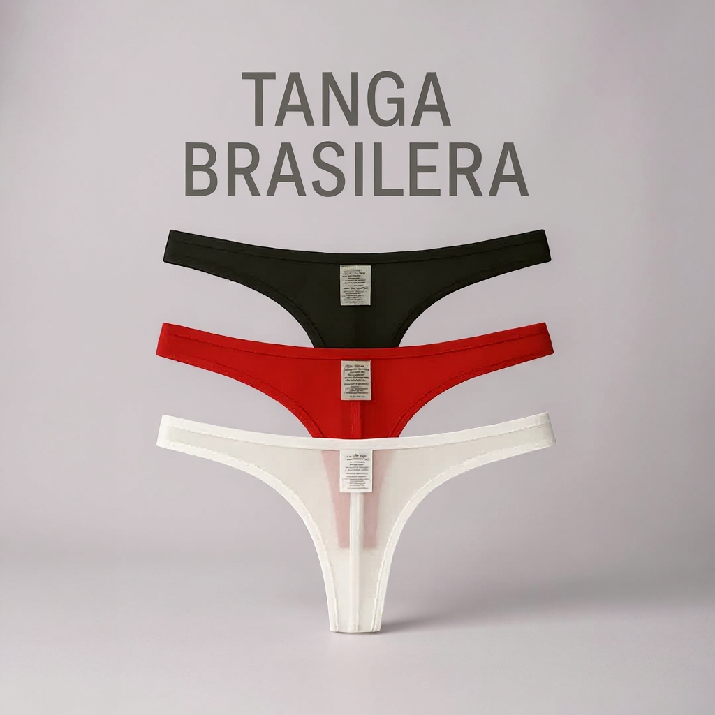 Tanga Brasilera En Transparencia x 3 - Vista 1
