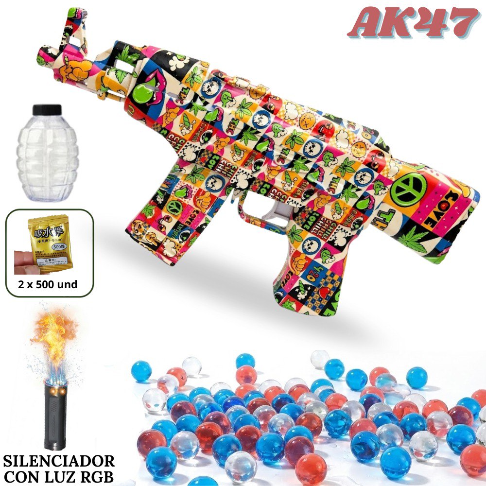 Juguete Pistola Electrica Hidrogel Ak47