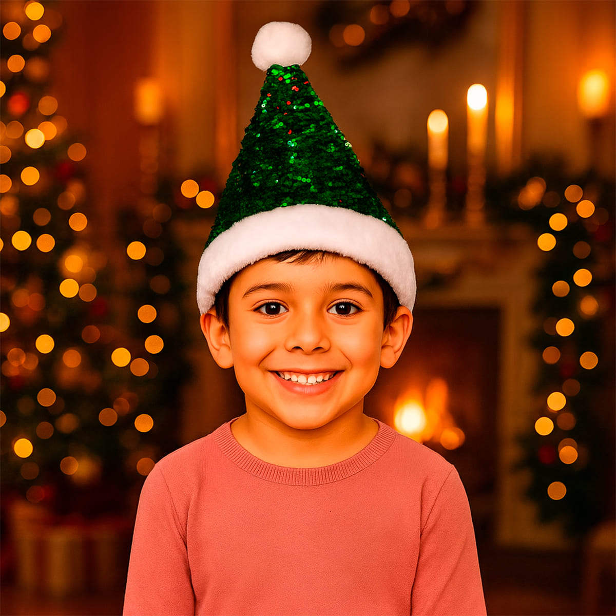 Gorro Navideño de Lentejuelas GNLRV01 Cantidad