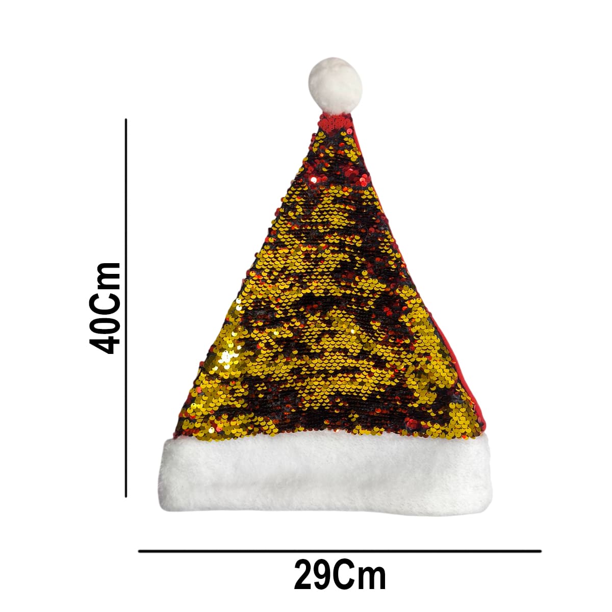 Vista 9 de Gorro Navideño de Lentejuelas GNLRV01 - Cantidad: x3