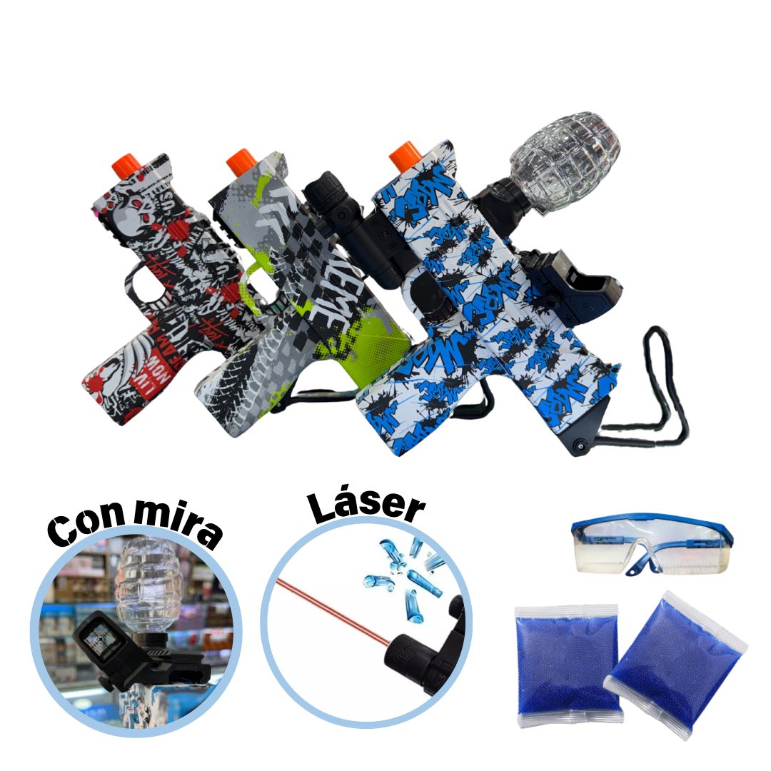 PISTOLA HIDROGEL MINI UZI 777-2